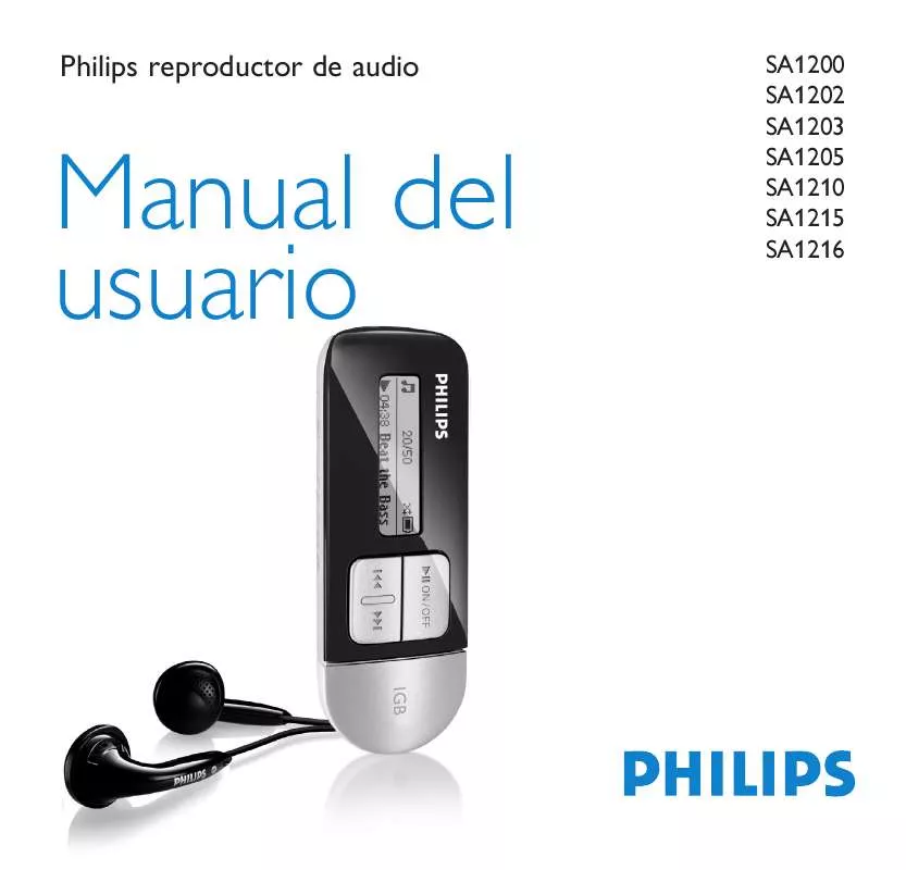 Mode d'emploi PHILIPS SA1200