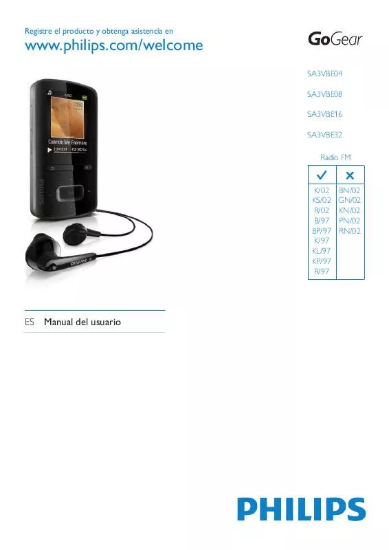 Mode d'emploi PHILIPS SA3VBE04K