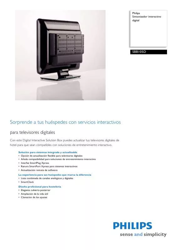 Mode d'emploi PHILIPS SBB105D