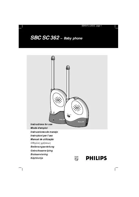 Mode d'emploi PHILIPS SBCSC362/04A