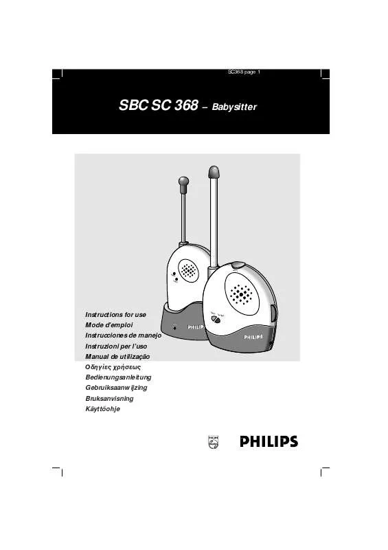 Mode d'emploi PHILIPS SBCSC368/16C