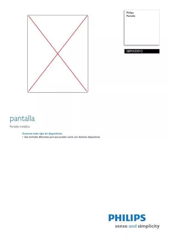 Mode d'emploi PHILIPS SBMXD012
