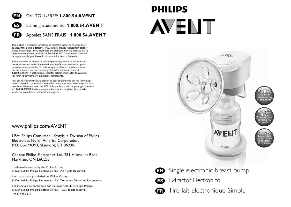 Mode d'emploi PHILIPS SCF-312