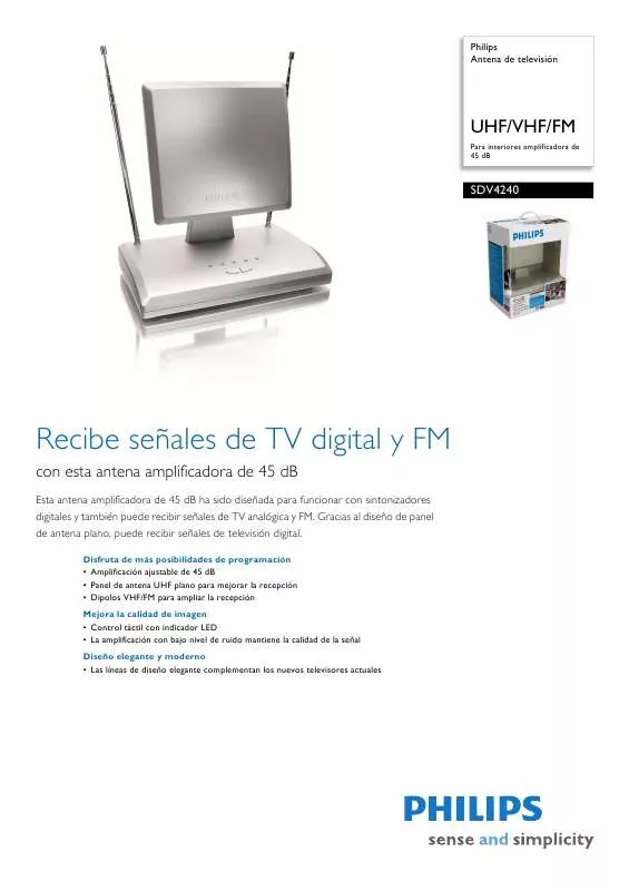 Mode d'emploi PHILIPS SDV4240