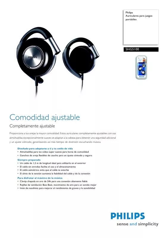 Mode d'emploi PHILIPS SHG-5100