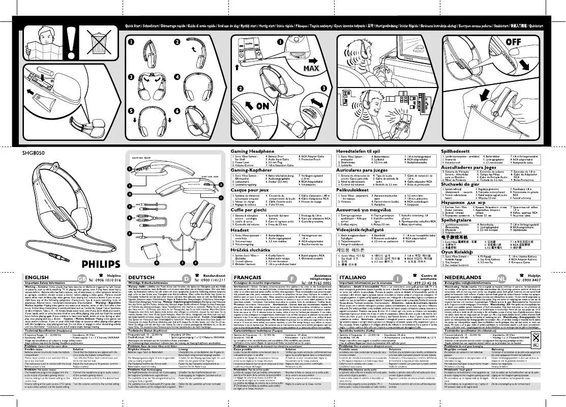 Mode d'emploi PHILIPS SHG8050