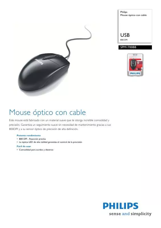 Mode d'emploi PHILIPS SPM1700BB