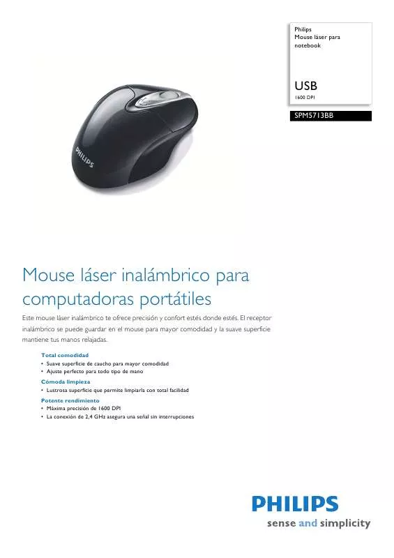 Mode d'emploi PHILIPS SPM5713BB