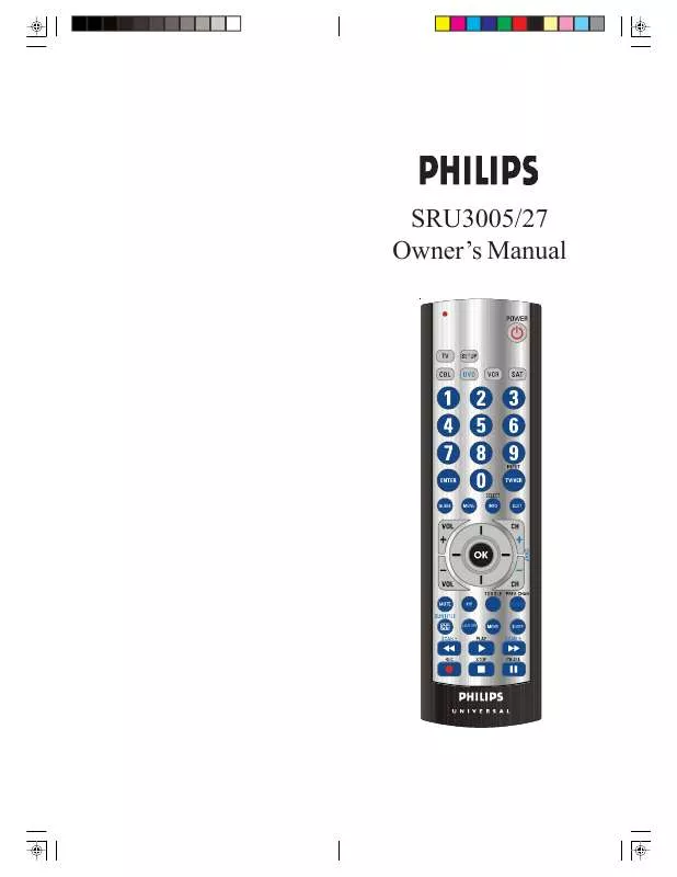 Mode d'emploi PHILIPS SRU3005