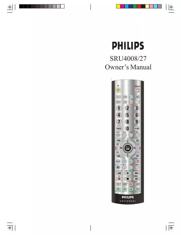 Mode d'emploi PHILIPS SRU4008