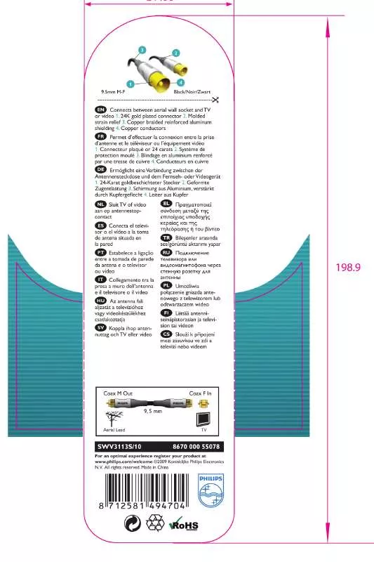 Mode d'emploi PHILIPS SWV3113S