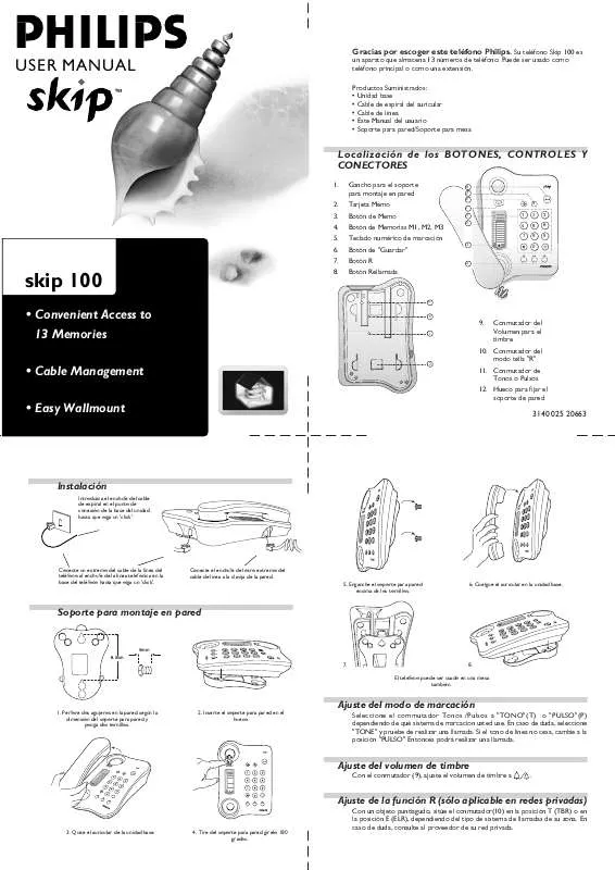 Mode d'emploi PHILIPS TD9063/Z