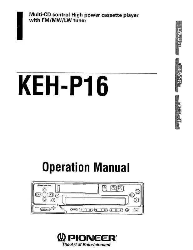 Mode d'emploi PIONEER KEH-P16