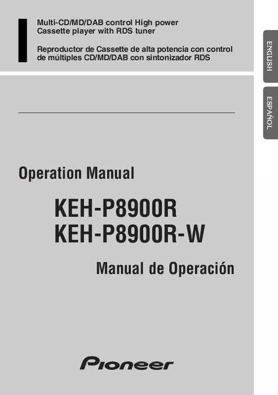 Mode d'emploi PIONEER KEH-P8900R(-W)