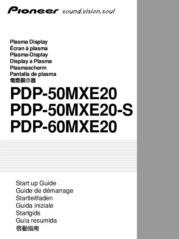 Mode d'emploi PIONEER PDP-50MXE20-S