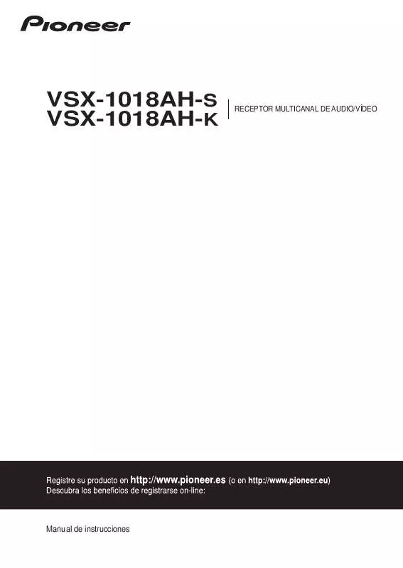 Mode d'emploi PIONEER VSX-1018AH-S/-K