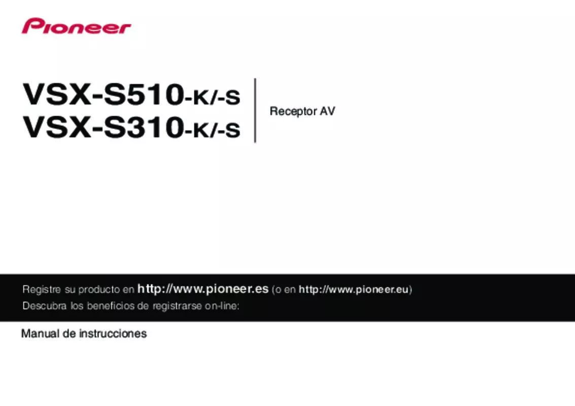 Mode d'emploi PIONEER VSX-S510-S