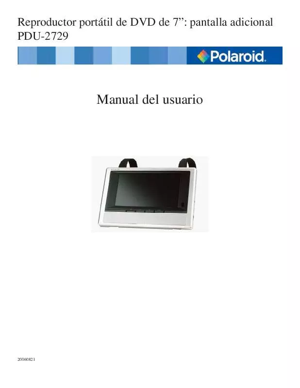 Mode d'emploi POLAROID PDU-2729 (EXTRA SCREEN)
