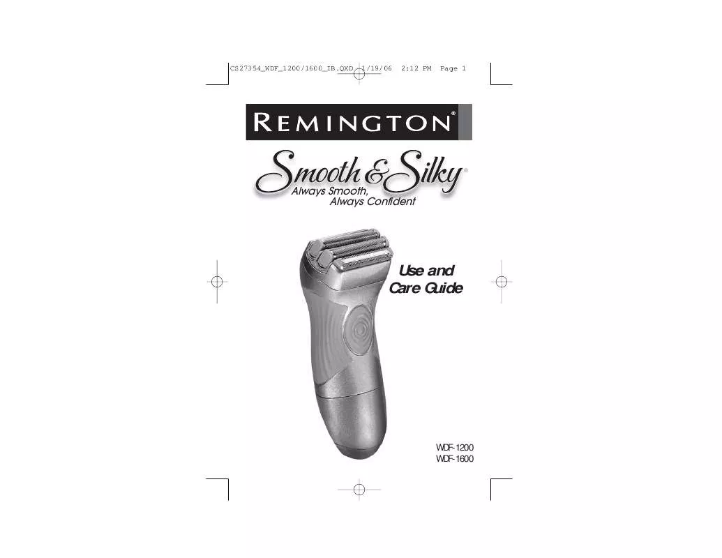 Mode d'emploi REMINGTON WDF-1200