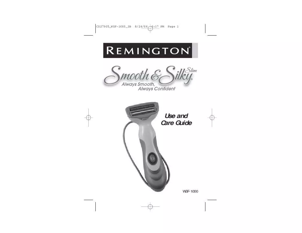 Mode d'emploi REMINGTON WSF-1000