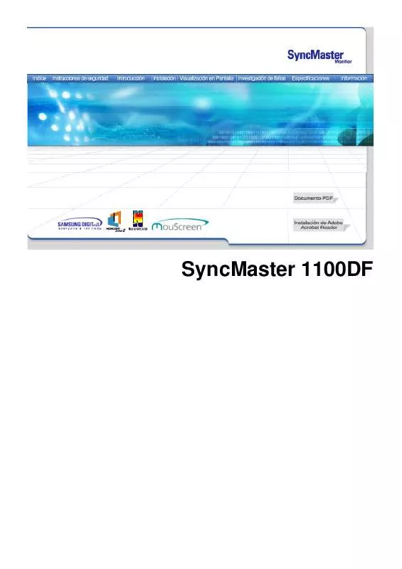 Mode d'emploi SAMSUNG SYNCMASTER 1100DF