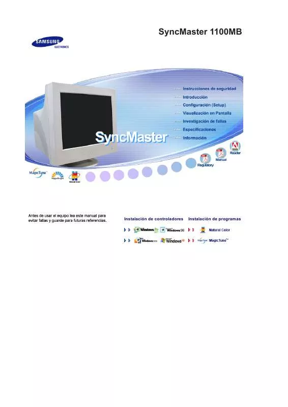 Mode d'emploi SAMSUNG SYNCMASTER 1100MB