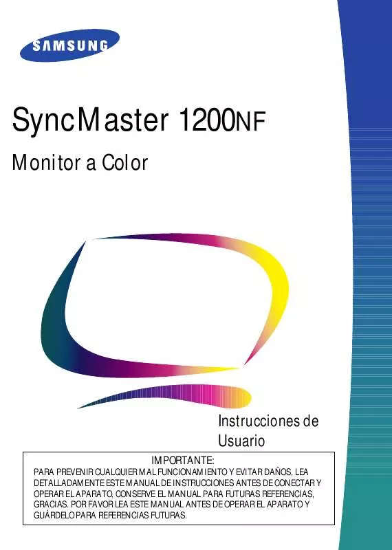 Mode d'emploi SAMSUNG 1200NF