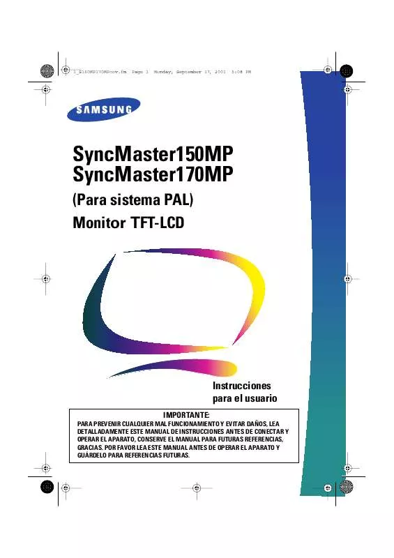 Mode d'emploi SAMSUNG SYNCMASTER 150MP