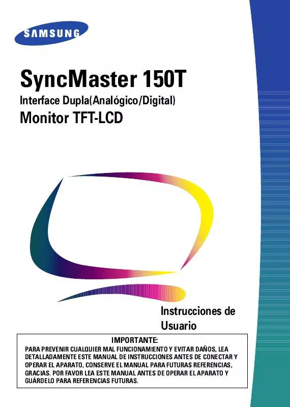 Mode d'emploi SAMSUNG SYNCMASTER 150T