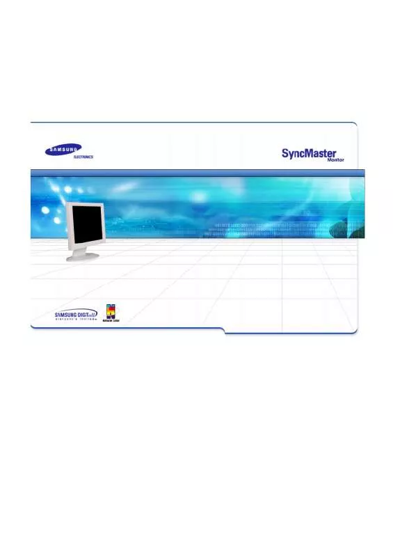 Mode d'emploi SAMSUNG SYNCMASTER 151T