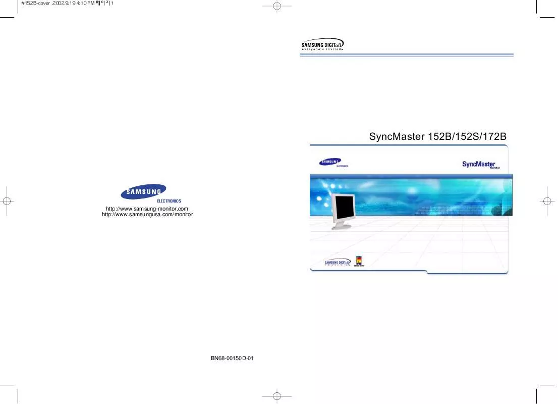 Mode d'emploi SAMSUNG SYNCMASTER 172S