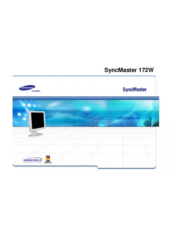 Mode d'emploi SAMSUNG SYNCMASTER 172W