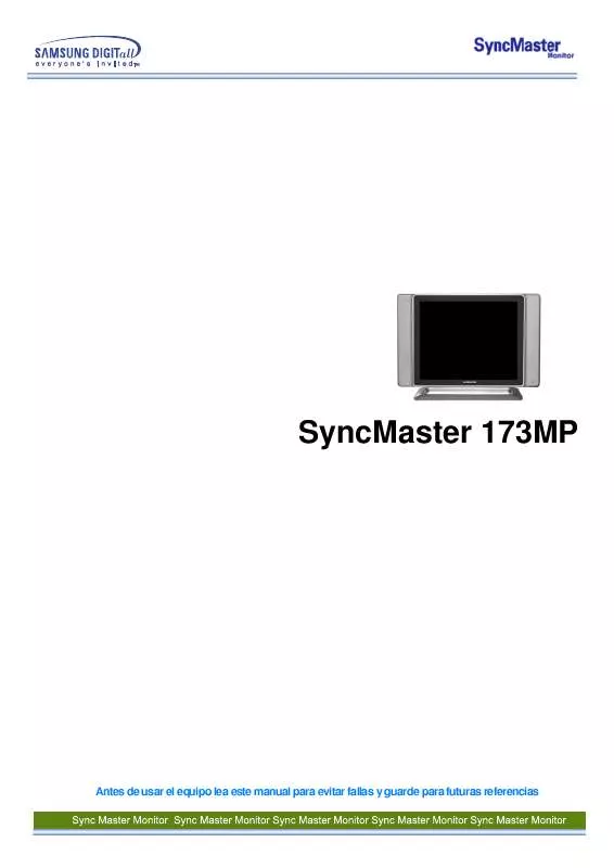 Mode d'emploi SAMSUNG SYNCMASTER 173MP