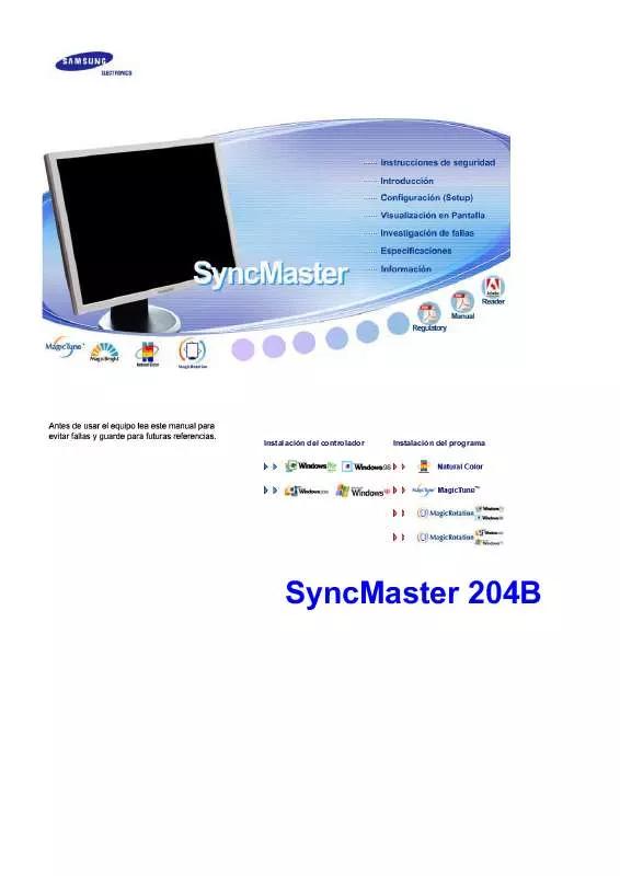 Mode d'emploi SAMSUNG SYNCMASTER 204B