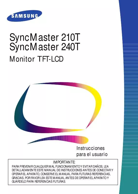 Mode d'emploi SAMSUNG SYNCMASTER 210T