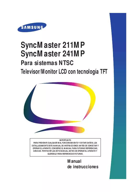 Mode d'emploi SAMSUNG SYNCMASTER 211MP