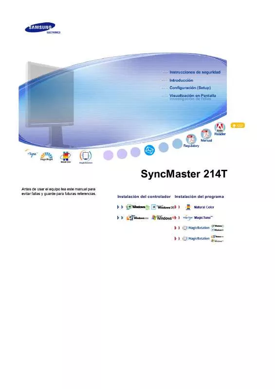 Mode d'emploi SAMSUNG SYNCMASTER 214T