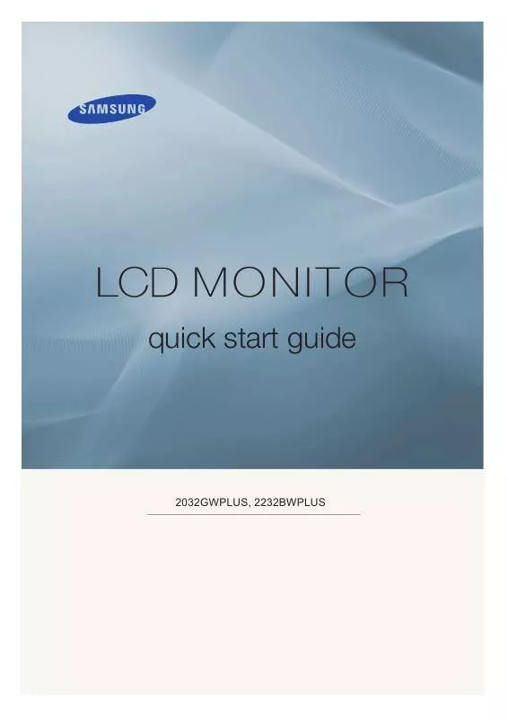 Mode d'emploi SAMSUNG SYNCMASTER 2232BW PLUS