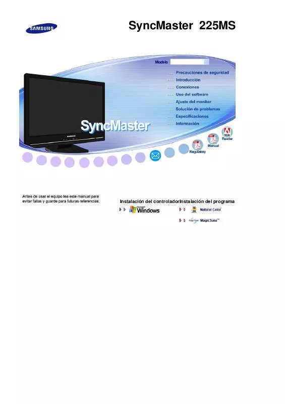 Mode d'emploi SAMSUNG SYNCMASTER 225MS