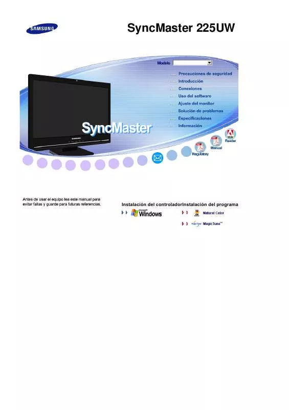 Mode d'emploi SAMSUNG SYNCMASTER 225UW