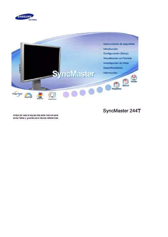 Mode d'emploi SAMSUNG SYNCMASTER 244T