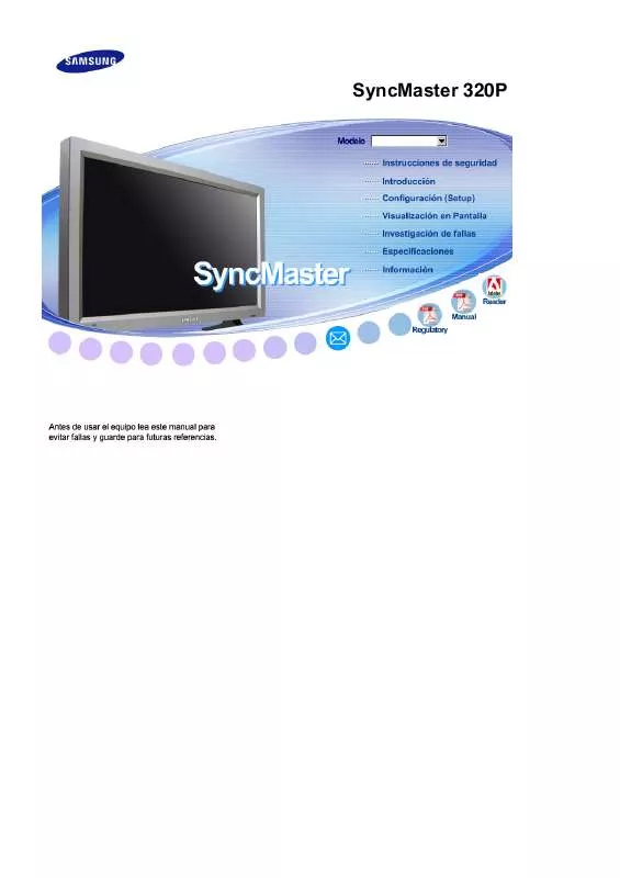 Mode d'emploi SAMSUNG SYNCMASTER 320P