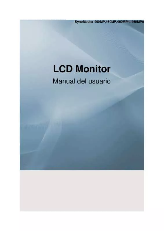 Mode d'emploi SAMSUNG SYNCMASTER 460MPN