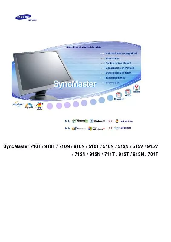 Mode d'emploi SAMSUNG SYNCMASTER 512N