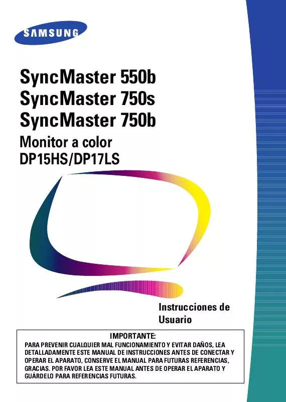 Mode d'emploi SAMSUNG SYNCMASTER 550B