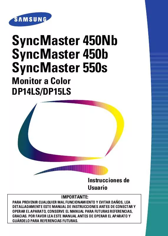 Mode d'emploi SAMSUNG SYNCMASTER 550S