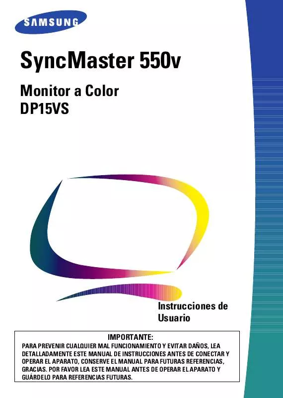 Mode d'emploi SAMSUNG SYNCMASTER 550V