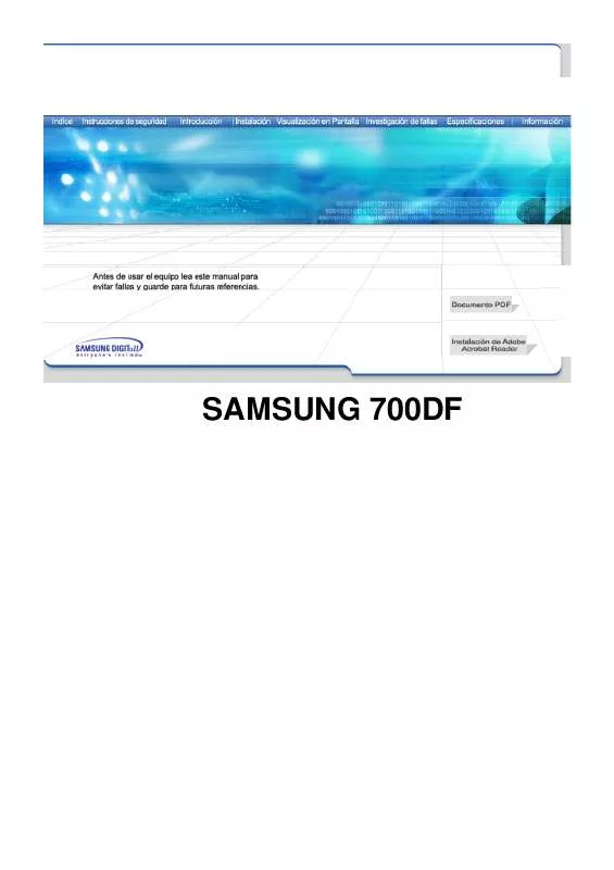 Mode d'emploi SAMSUNG SYNCMASTER 700DF