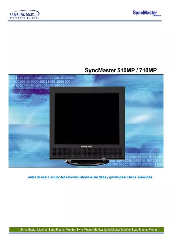 Mode d'emploi SAMSUNG SYNCMASTER 710MP