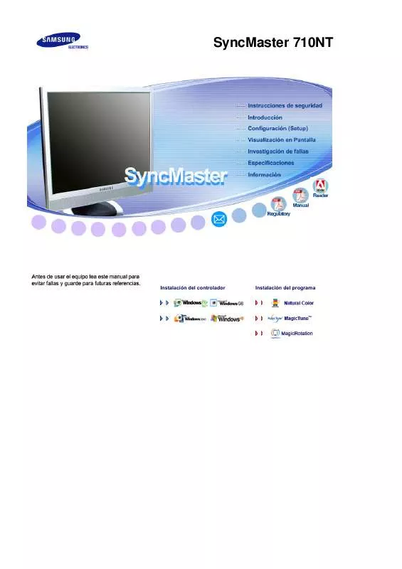 Mode d'emploi SAMSUNG SYNCMASTER 710NT